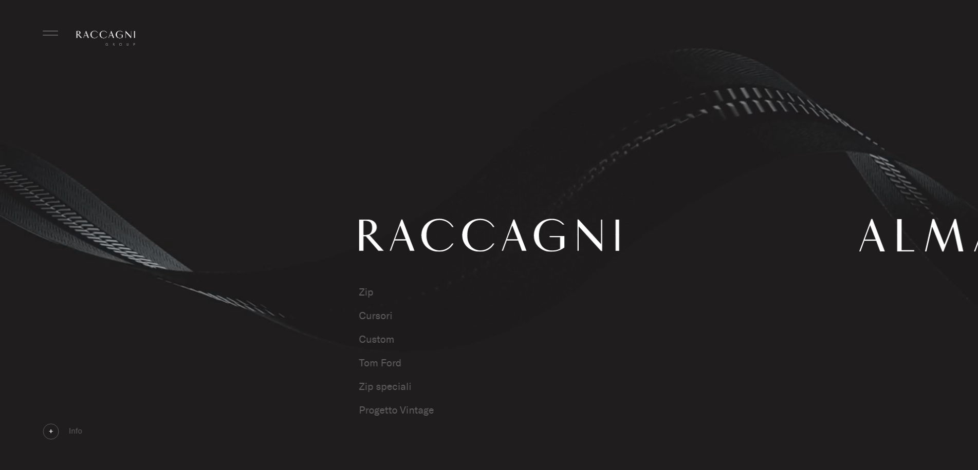 Raccagni公式サイトTOPページ