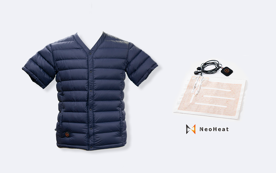 Neo Heat提案試作品のダウンジャケット